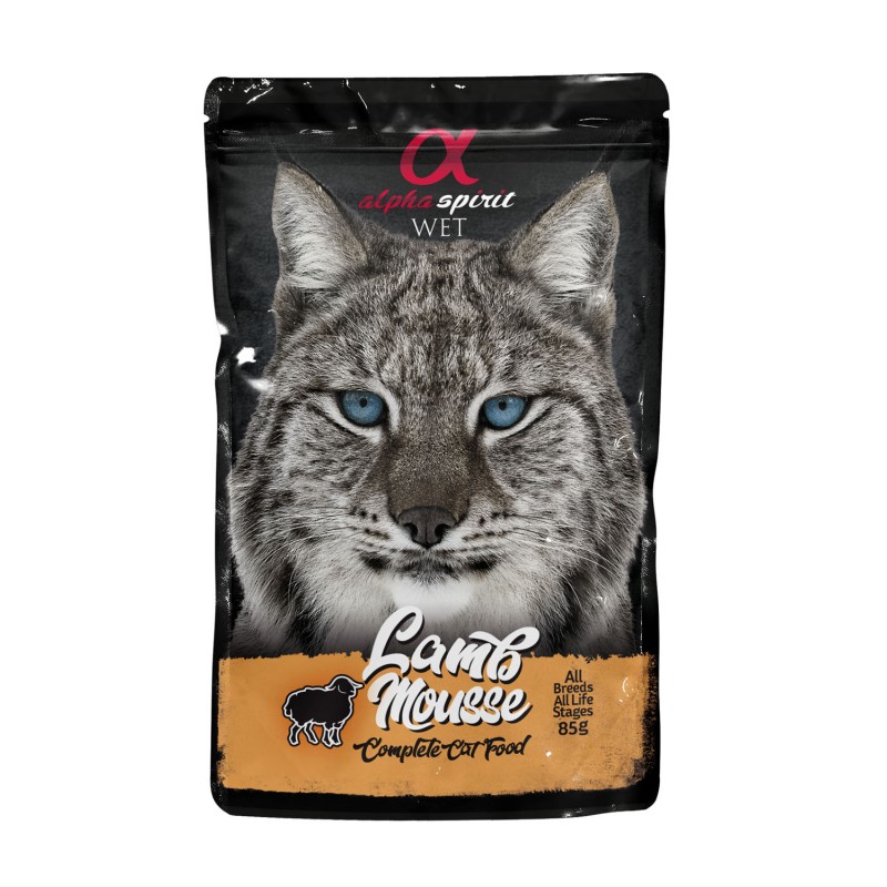 ALPHA SPIRIT Mus z jagnięciny dla kota 85g (saszetka)
