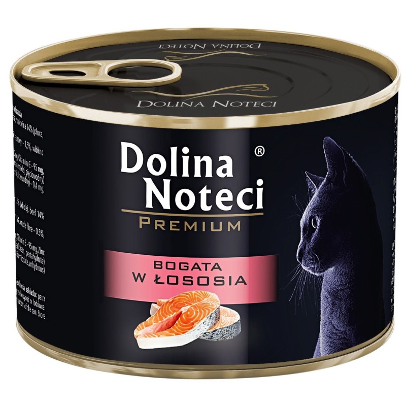 DOLINA NOTECI Premium dla kota - Bogata w łososia 185g 185g