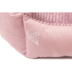 LAUREN DESIGN Velvet Legowisko Diana (55 x 50 cm) - wrzos