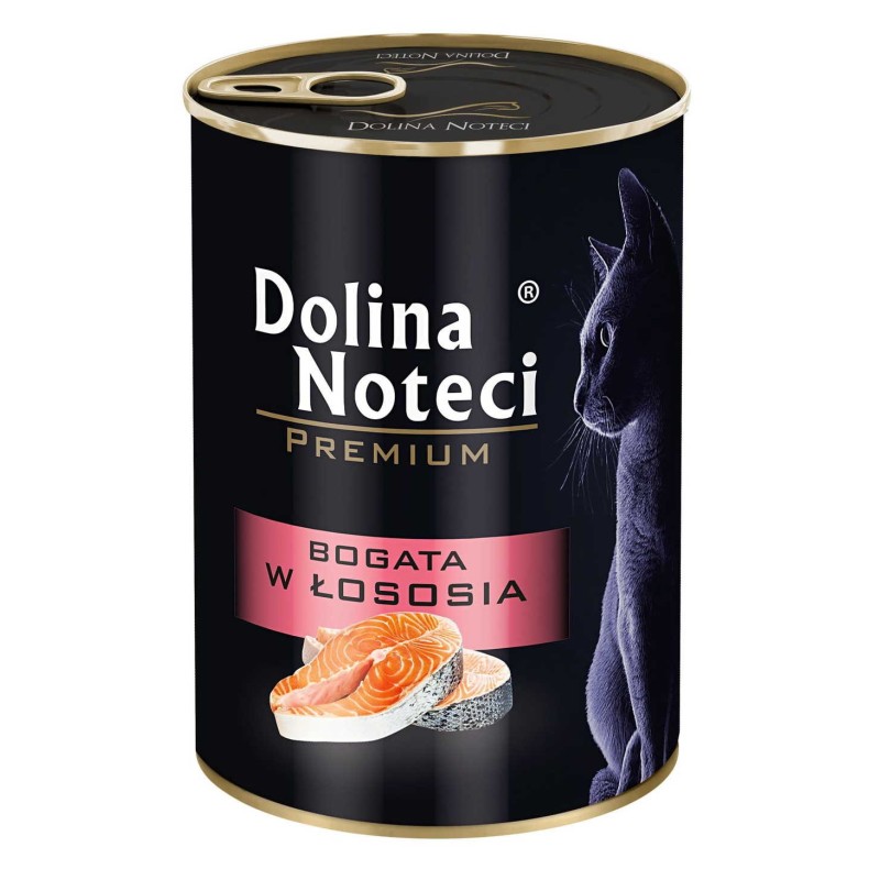 DOLINA NOTECI Premium dla kota - Bogata w łososia 400g 12x 400g