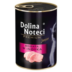 DOLINA NOTECI Premium dla kota Junior / Kitten - Bogata w indyka 400g 12x 400g