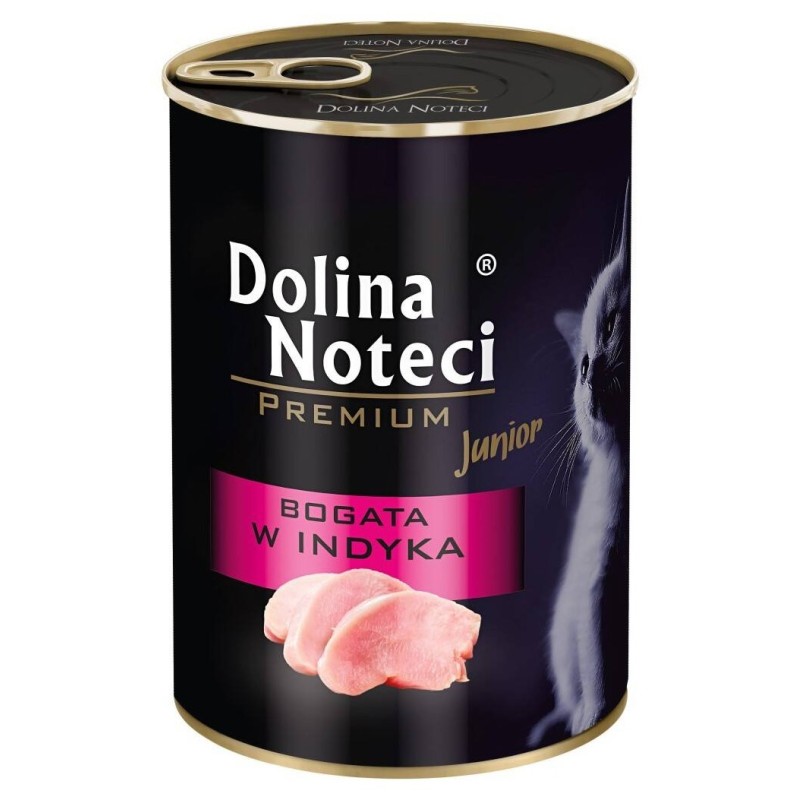 DOLINA NOTECI Premium dla kota Junior / Kitten - Bogata w indyka 400g 12x 400g