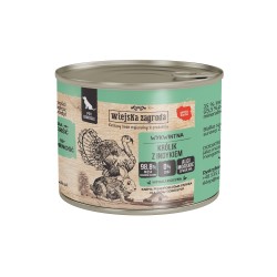 WIEJSKA ZAGRODA dla psa - Królik z indykiem (puszka) 400g
