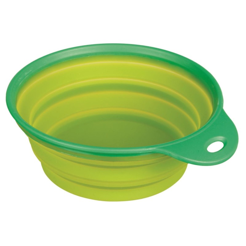 TRIXIE Silikonowa miska podróżna z obręczą (0,5 L / śr. 14 cm)