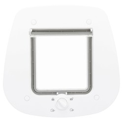 TRIXIE Dwustronne drzwi dla kota wahadłowe 4-way - do drzwi szklanych - Białe