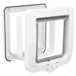 TRIXIE Dwustronne drzwi z tunelem dla kota wahadłowe 4-way - Białe