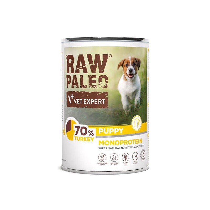 RAW PALEO Puppy Turkey Monoprotein 400g 12x 400g