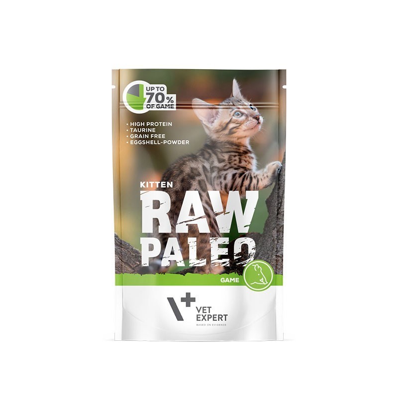 RAW PALEO Kitten Game 100g dziczyzna dla kociąt 12x 100g