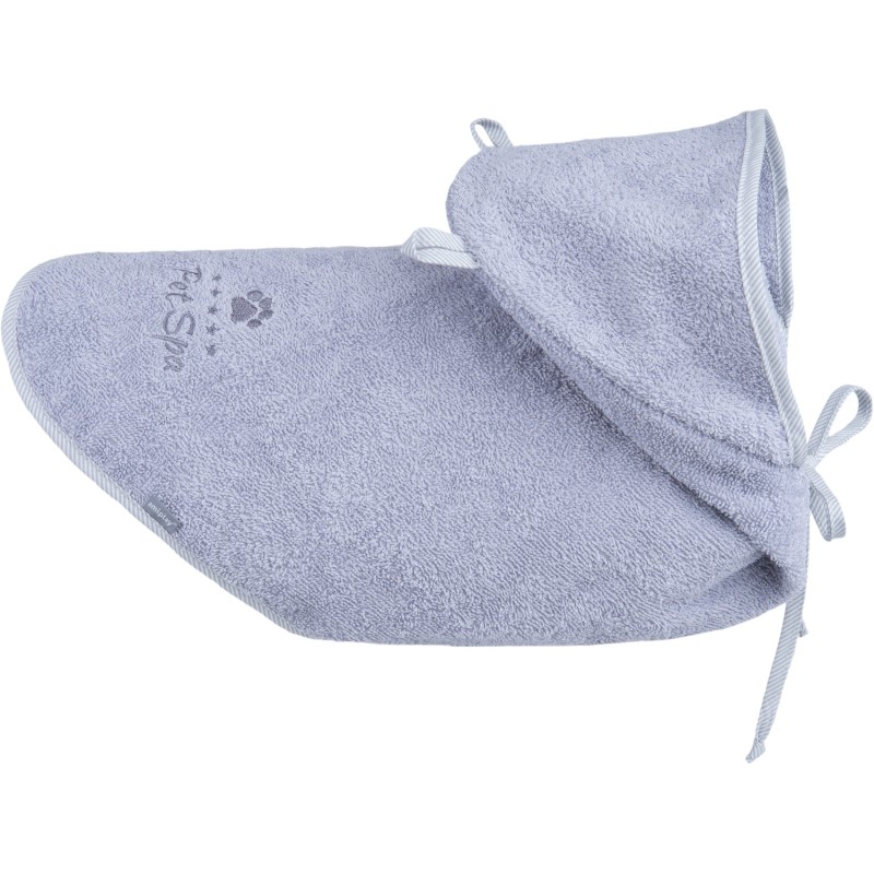 AMIPLAY Spa Pelerynka kąpielowa dla psa - Szara 30 cm