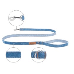 AMIPLAY Smycz Denim - Niebieska L