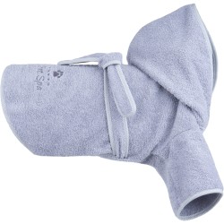 AMIPLAY Spa Szlafrok kąpielowy dla psa - Szary 35 cm