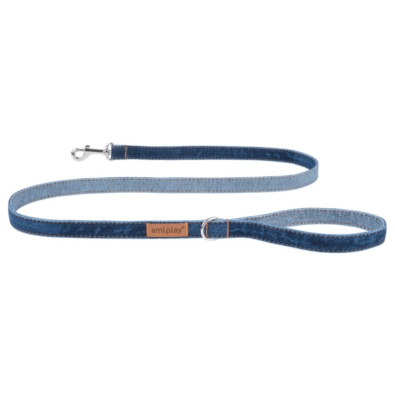 AMIPLAY Smycz Denim - Granatowa M