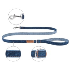 AMIPLAY Smycz Denim - Granatowa M