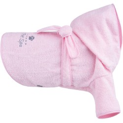 AMIPLAY Spa Szlafrok kąpielowy dla psa - Różowy 25 cm