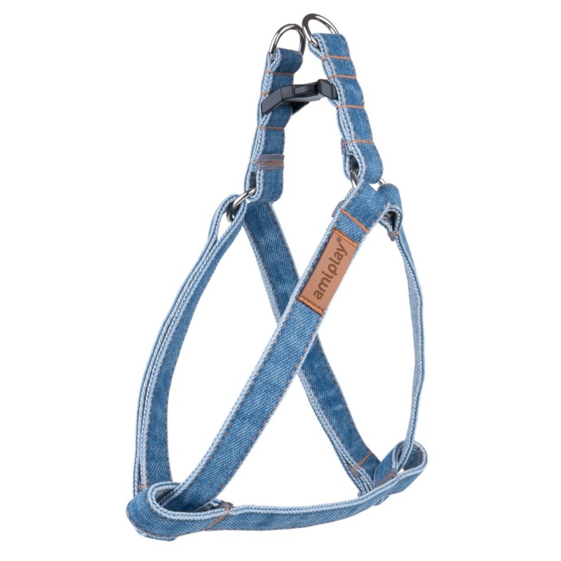 AMIPLAY Szelki regulowane Denim - Niebieskie L