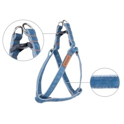 AMIPLAY Szelki regulowane Denim - Niebieskie S