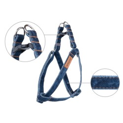 AMIPLAY Szelki regulowane Denim - Granatowe XL