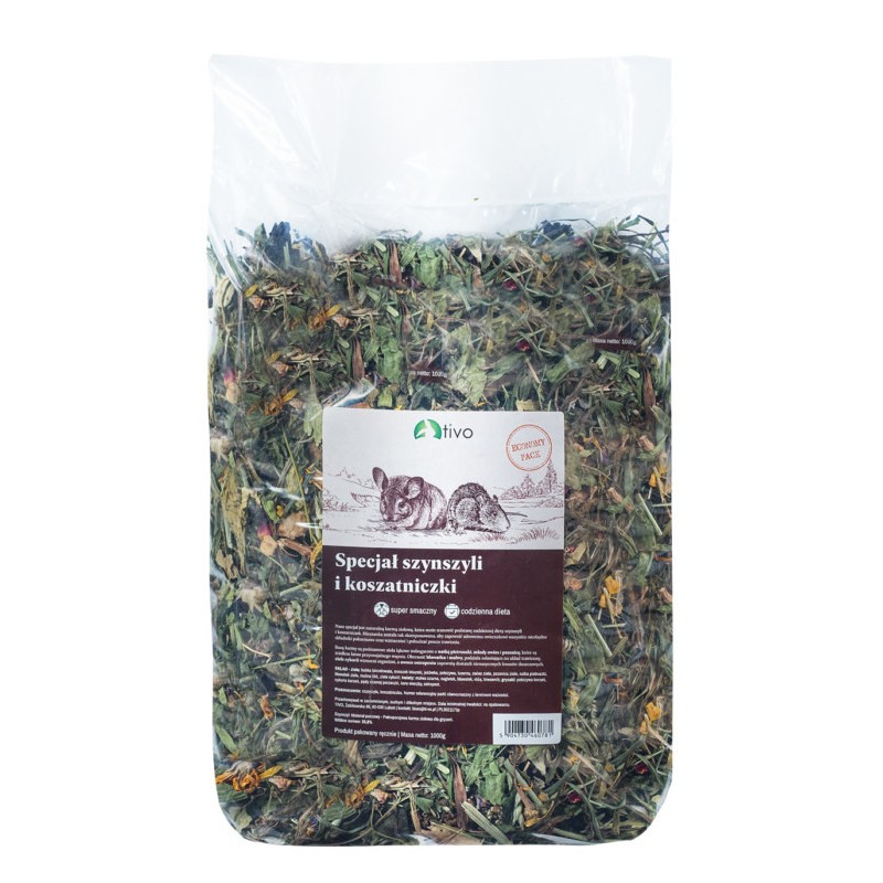TIVO Mieszanka dla gryzoni - Specjał szynszyli i koszatniczki 1kg