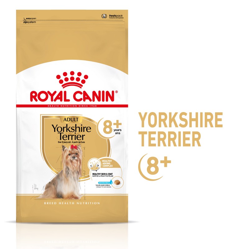Royal Canin Yorkshire Terrier Adult 8+ karma sucha dla dojrzałych psów rasy yorkshire terrier, powyżej 8 roku życia 1,5 kg