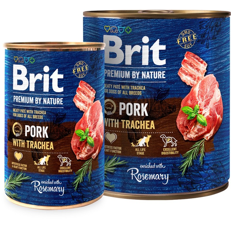 BRIT Premium By Nature Pork & Trachea (puszka) 400g