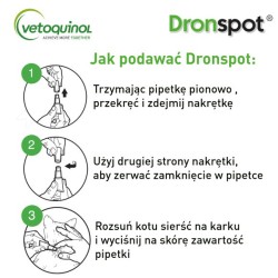 VETOQUINOL Dronspot 30 mg / 7,5 mg dla małych kotów o wadze 0,5 do 2,5 kg (2 pipety)