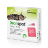 VETOQUINOL Dronspot 60 mg / 15 mg dla średnich kotów o wadze 2,5 do 5 kg (2 pipety)