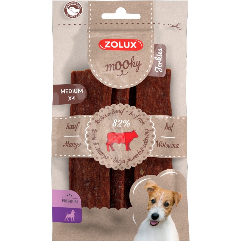 ZOLUX Przysmak MOOKY Premium Jerkies wołowina M 4szt.