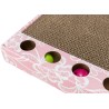 TRIXIE Drapak kartonowy z zabawkami (48 x 25 cm) - różowy