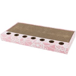 TRIXIE Drapak kartonowy z zabawkami (48 x 25 cm) - różowy