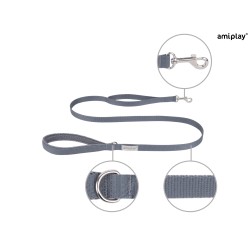 AMIPLAY Smycz Samba - Szara M