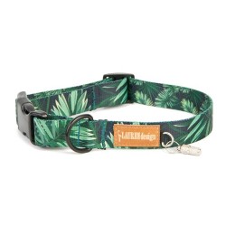 LAUREN DESIGN Color Obroża z klamrą - forest S