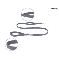 AMIPLAY Smycz Samba - Szara L