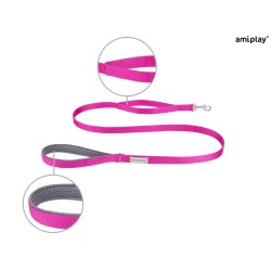 AMIPLAY Smycz Samba - Różowa XL