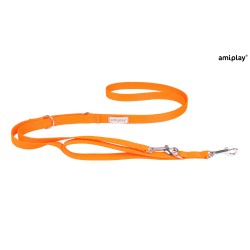 AMIPLAY Smycz regulowana 7 in 1 Samba - Pomarańczowa XL