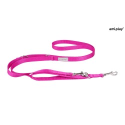AMIPLAY Smycz regulowana 7 in 1 Samba - Różowa XL