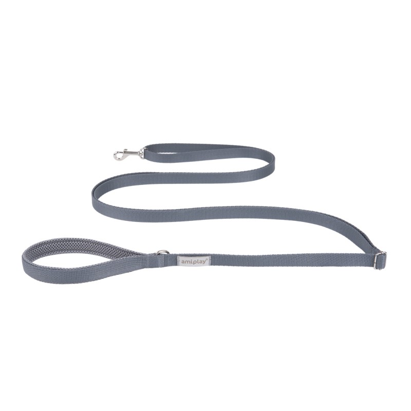 AMIPLAY Smycz regulowana Easy Fix Samba - Szara S