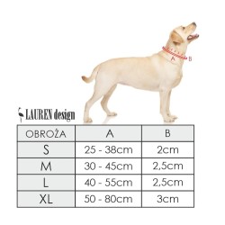 LAUREN DESIGN Classic Obroża z klamrą - czarna S