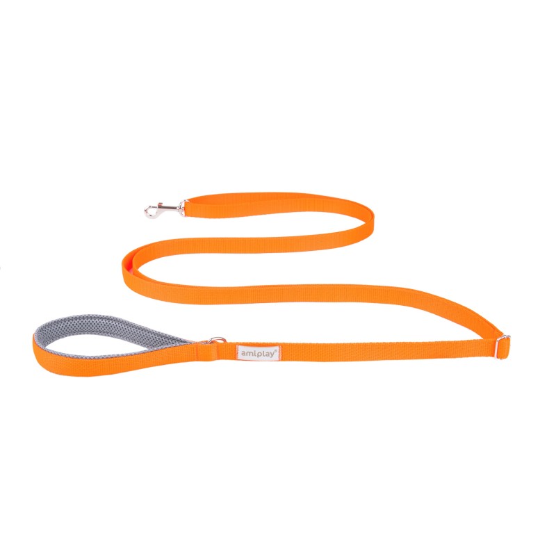 AMIPLAY Smycz regulowana Easy Fix Samba - Pomarańczowa L