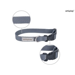 AMIPLAY Obroża regulowana Samba - Szara M