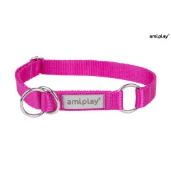 AMIPLAY Obroża półzaciskowa Samba - Różowa XL