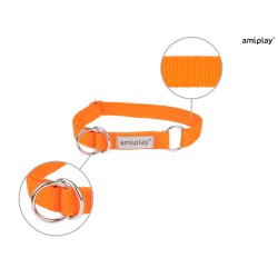 AMIPLAY Obroża półzaciskowa Samba - Pomarańczowa XL