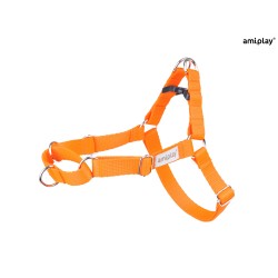 AMIPLAY Szelki regulowane EASY GO Samba - Pomarańczowe XL