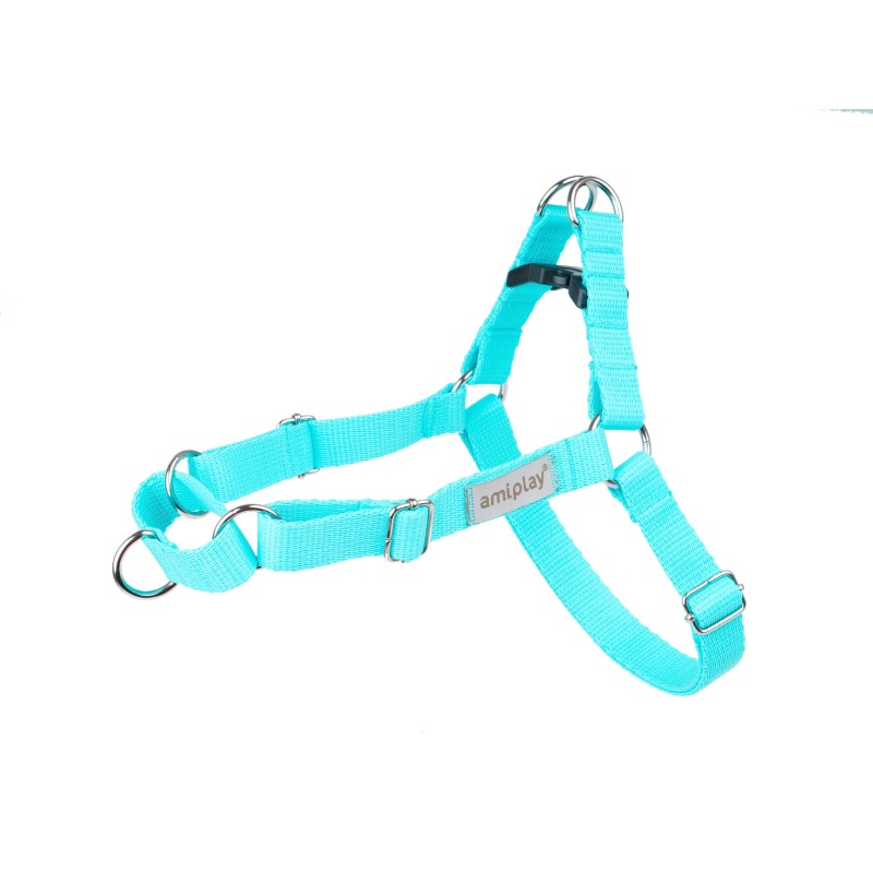 AMIPLAY Szelki regulowane EASY GO Samba - Turkusowe S