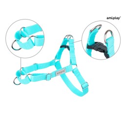 AMIPLAY Szelki regulowane EASY GO Samba - Turkusowe M