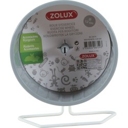 ZOLUX Kołowrotek plastikowy na metalowej podstawie 12 cm - szary