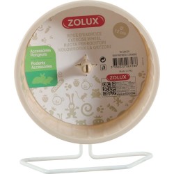 ZOLUX Kołowrotek plastikowy na metalowej podstawie 12 cm - beżowy