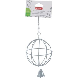 ZOLUX Metalowa kula na siano do zawieszenia śr. 10 cm - szara