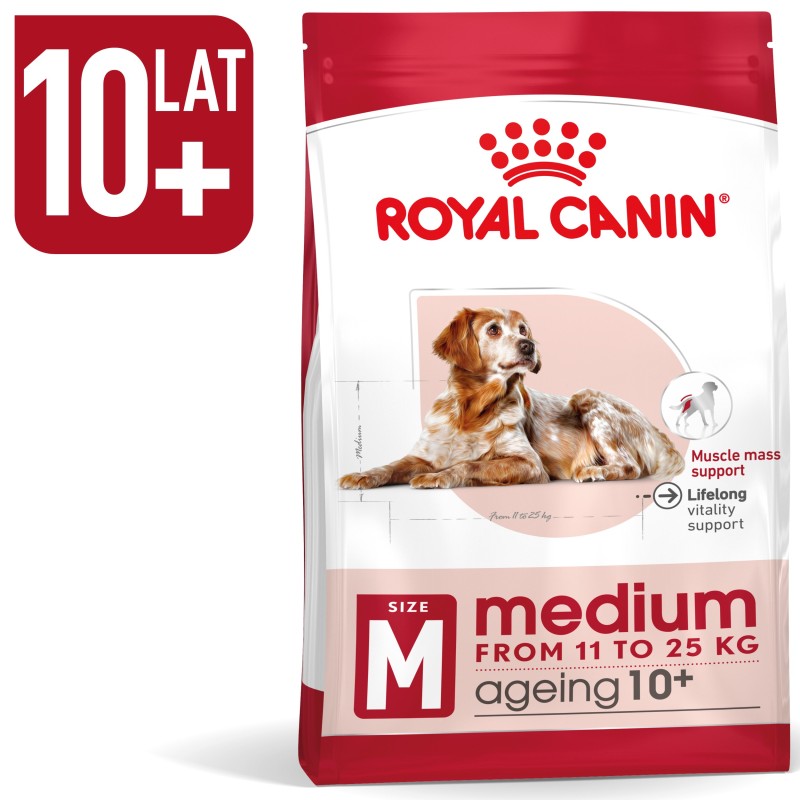 ROYAL CANIN Medium Ageing 10+ karma sucha dla psów dojrzałych ras średnich, po 10 roku życia 2x 15kg