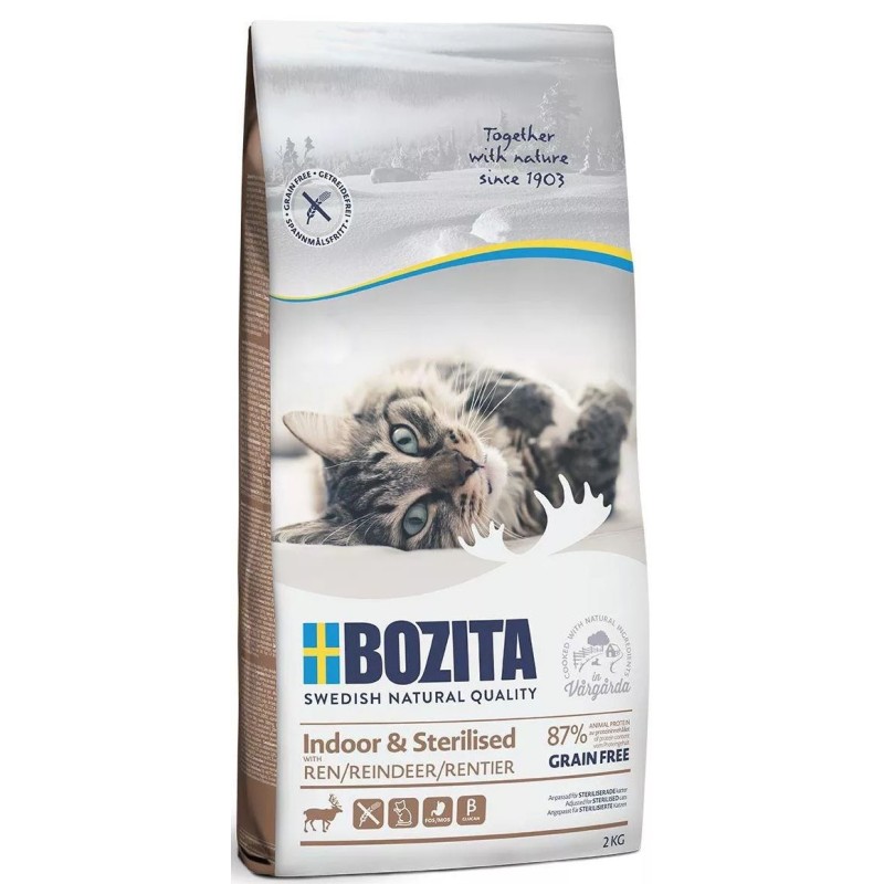 BOZITA Indoor and Sterilised Grain Free Reindeer 10 kg