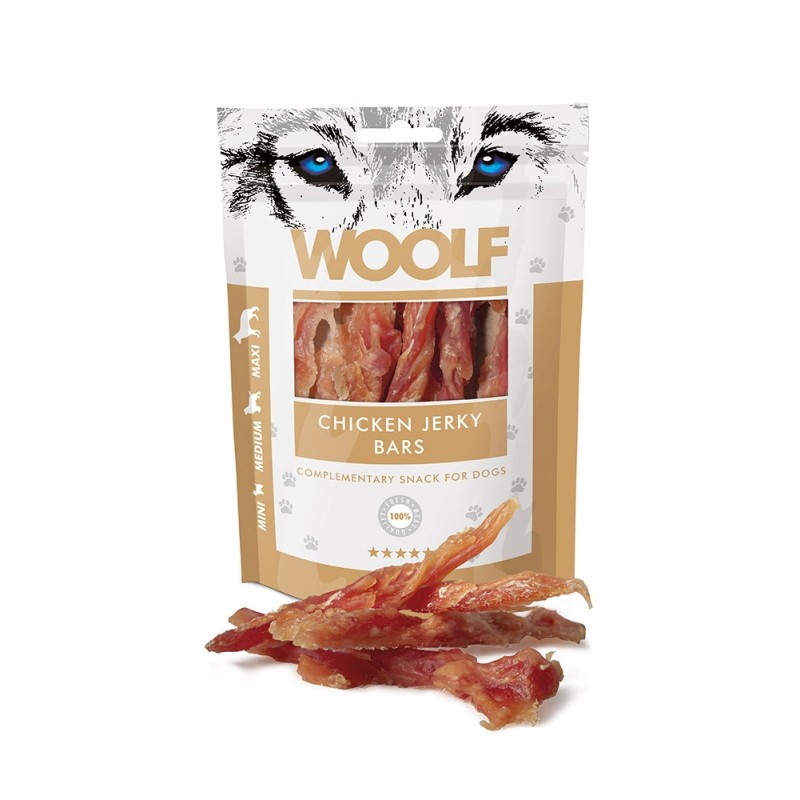 WOOLF Chicken Jerky Bars 100g